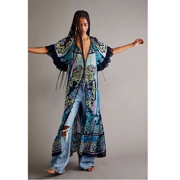 Free People Back To Barcelona Kaftan - Picture 1 of 4